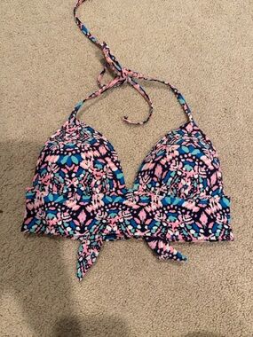 Aerie colorful padded bikini top sz xs